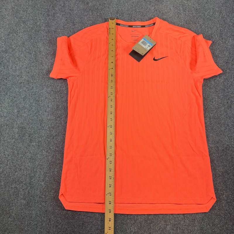 Nike Court Dri-FIT ADV Tennis Slam T-Shirt Mens Size Medium M Bright Mango NWT gallery