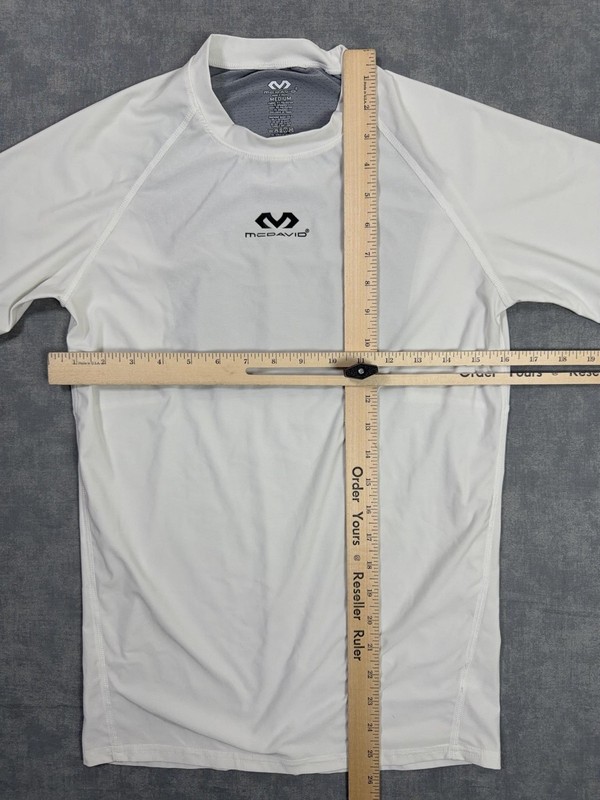 McDavid Compression Shirt Mens Medium White Mesh Short Sleeve Athletic Top gallery