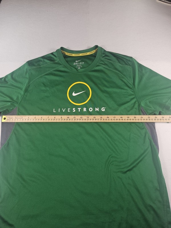 Nike Livestrong Dri-Fit Short Sleeve Athletic T-Shirt - Green- Size XL gallery