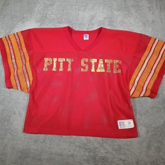 Vintage Russell Athletic Pitt State Mesh Football Jersey Red Mens Small Medium