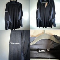 NWT lot of 2 Subaru Mens Pullover Black 1/4 Zip Shirt Athletic STi rally sz XL