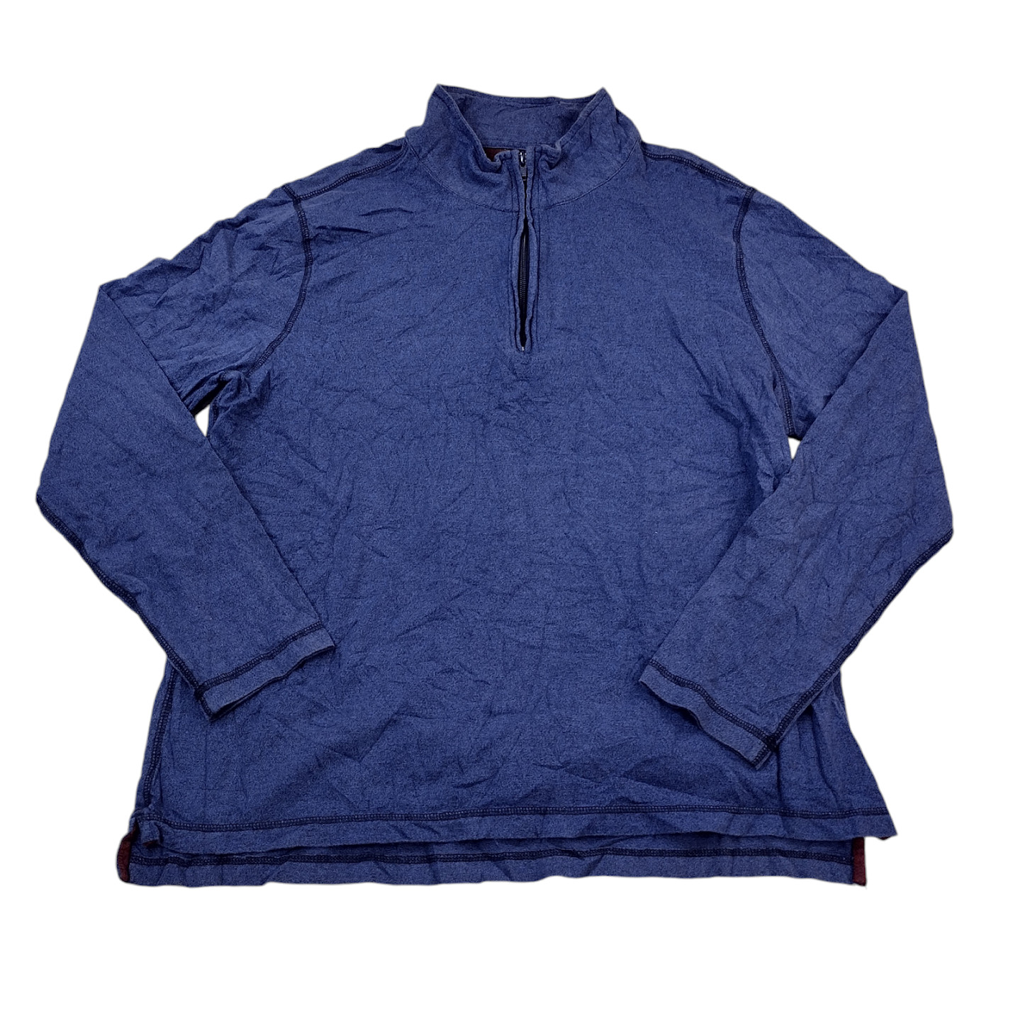 Ocean Coast 1/4 Zip Pullover Mens XL Blue Long Sleeve Classic Fit Cotton gallery