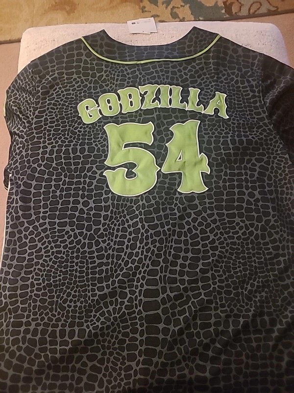 GODZILLA Toho Embroidered Baseball Jersey – BoxLunch Exclusive – Size L Large gallery