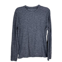 Lululemon Mens Surge Warm Long Sleeve Shirt Size Small Heathered Black Rulu