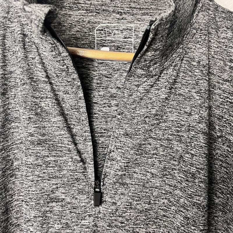 Stylus Performance Pullover Shirt Mens XL Black Heather Quarter Zip Long Sleeve gallery