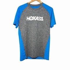 HOKA One One Rabbit Running Shirt Mens M Blue Tech Athletic USA