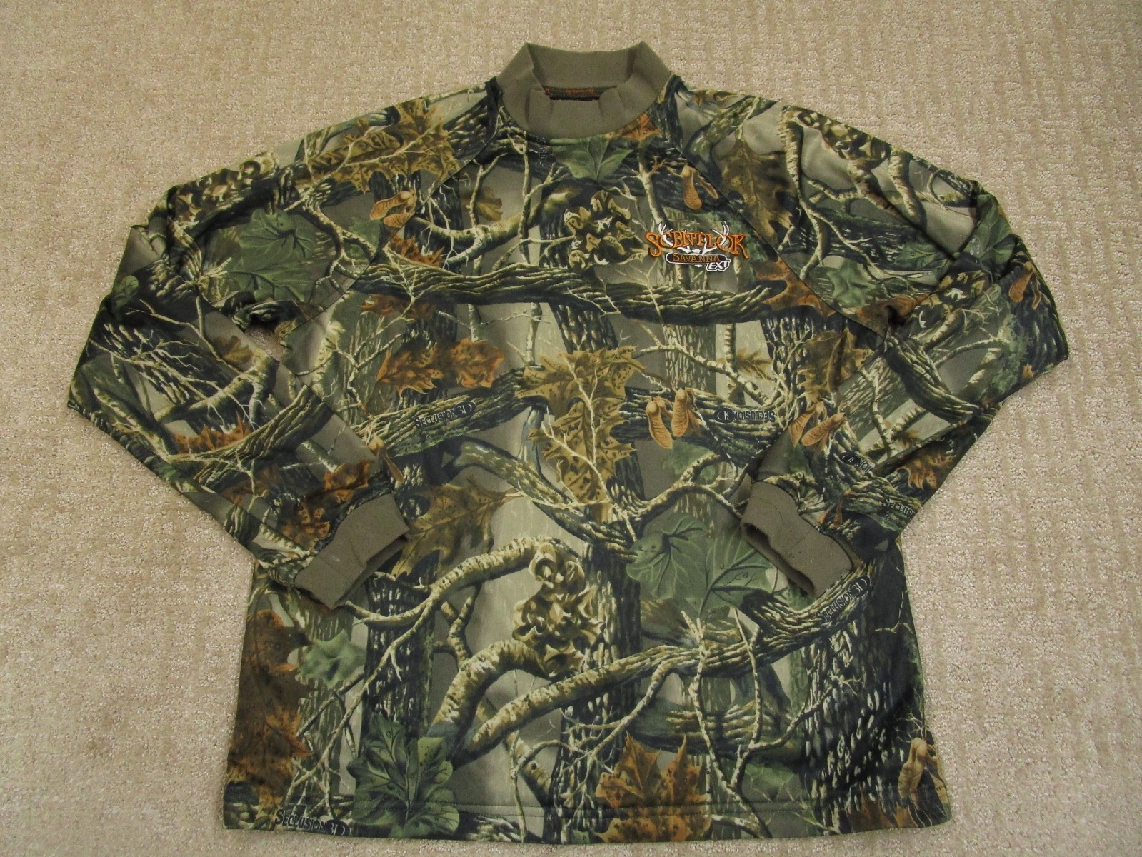 Scentlok Savanna Shirt Men Medium Green Seclusion 3D Camo Long Sleeve Hunting gallery