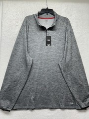 MSX Michael Strahan Mens Size 3XL Gray 4-Way Stretch 1/4 Zip Athletic Shirt