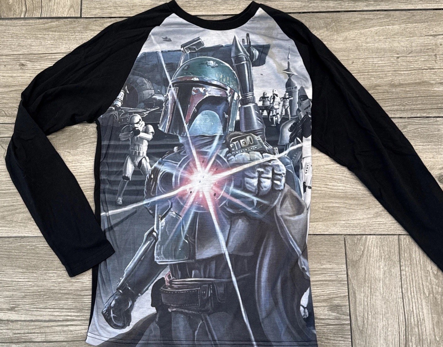 2015 Star Wars Performance Tee Boba Fett Long Sleeve T-Shirt Size Medium gallery