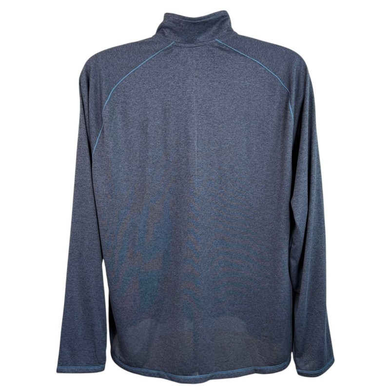 LL Bean Mens Access Trail Tee Sz L Blue Quarter Zip Performance Hiking Outdoors gallery