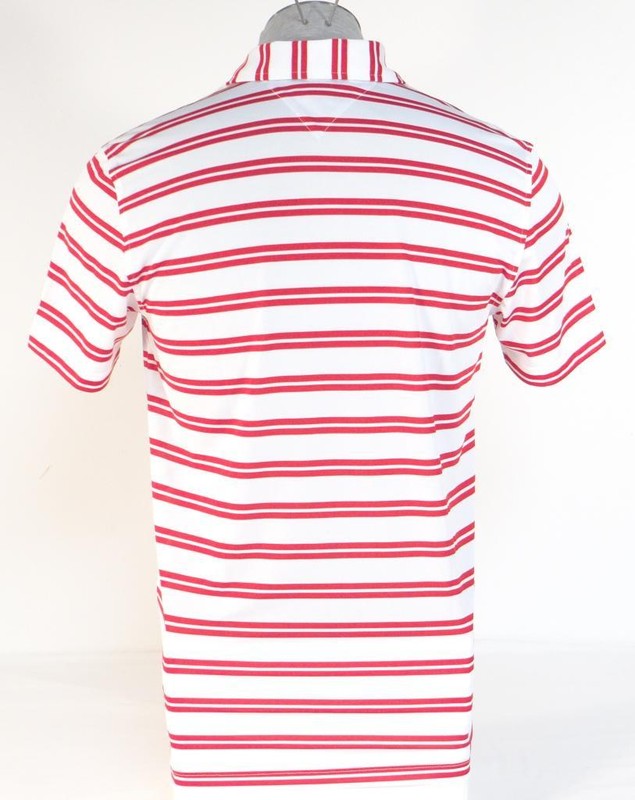 Tommy Hilfiger Golf Red & White Short Sleeve Polo Shirt Mens NEW gallery