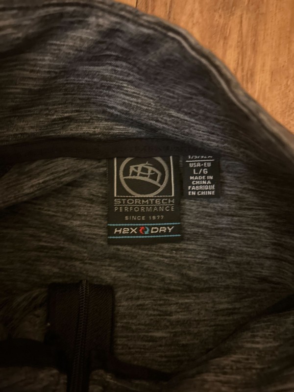 StormTech Hex Dry Mens Size Large Long Sleeve Gray 1/4 Zip Shirt CHS Logo gallery