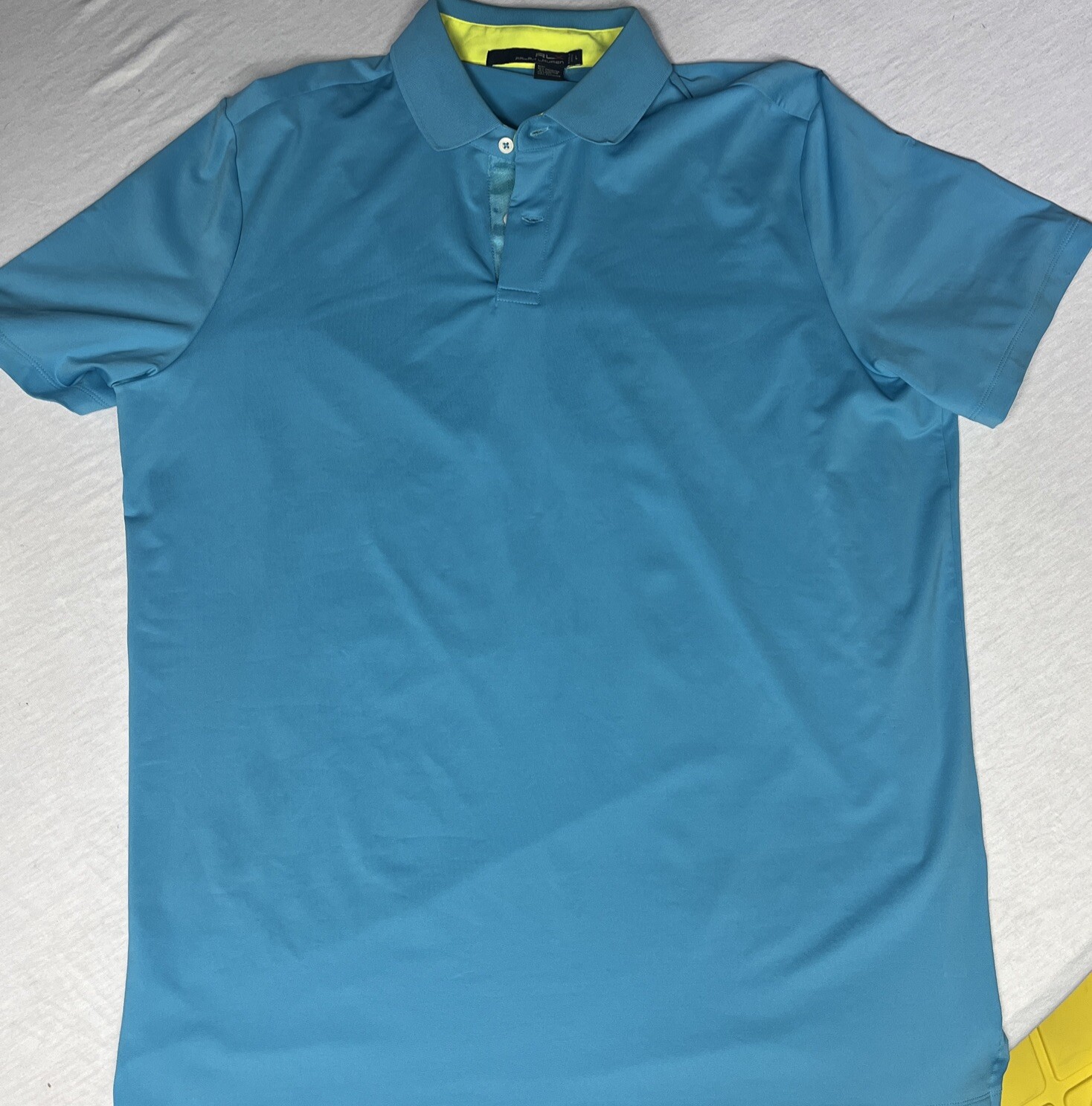 RLX Ralph Lauren Polo Shirt Blue Short Sleeve Golf Activewear Men's LG gallery