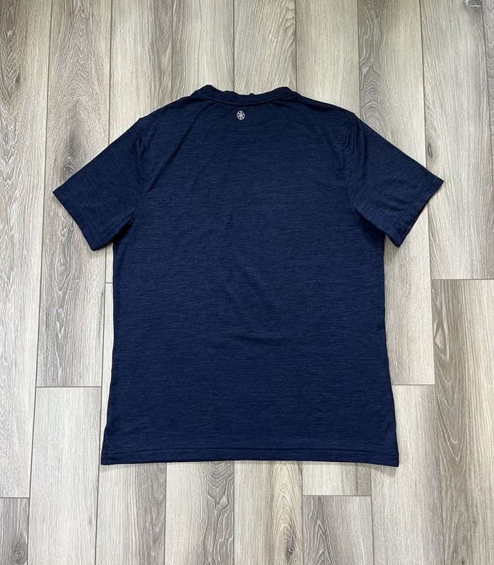 Gaiam Blue Workout T-Shirt Mens Sz L Yoga Gym Athletic Soft Stretch Short Sleeve gallery