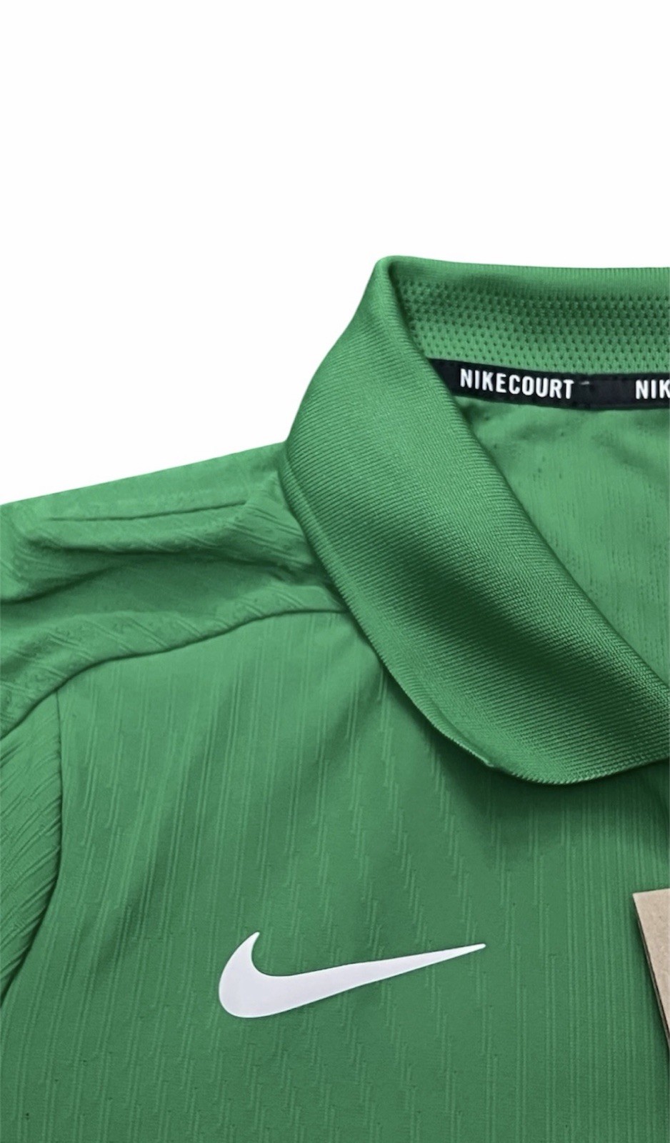 Nike Court Dri-FIT ADV Tennis Textured Polo Mens Size Slim HQ0792-310 Green gallery