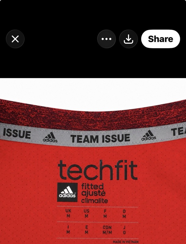 Adidas Techfit Team Climalite Men’s M Red Heather Long Sleeve Compression Shirt gallery