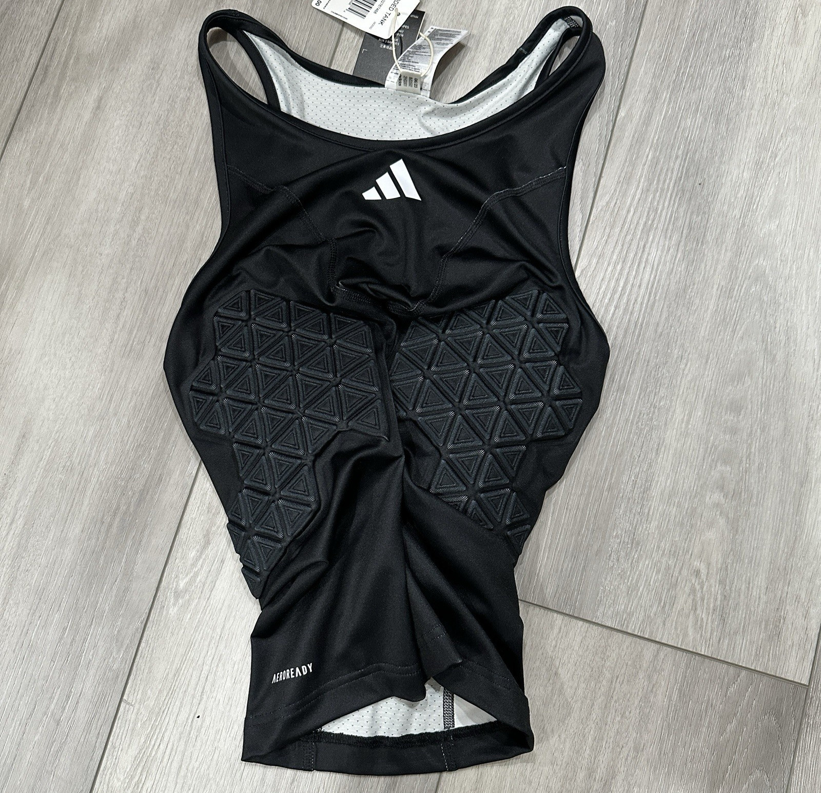 $80 Adidas MENS SIZE L Aeroready Black Padded Basketball Tank IM3592 NEW! gallery