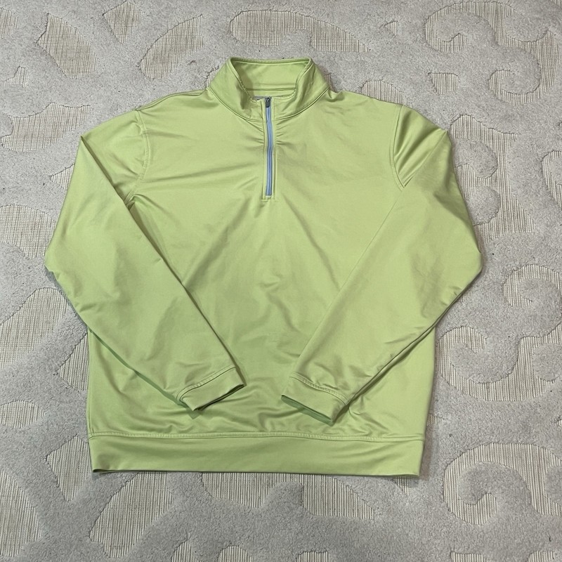 Peter Millar Pullover Mens M Green Perth Performance Quarter 1/4 Zip Golf gallery