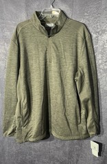 NWT PGA TOUR Men’s XL Green 1/4 Zip Thermal Activewear Top Pockets