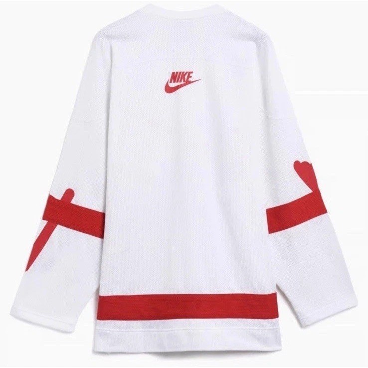 NIKE SPORTSWEAR CLUB HOCKEY JERSEY Mens Size XXL Oversized WHITE RED HV1137-100 gallery