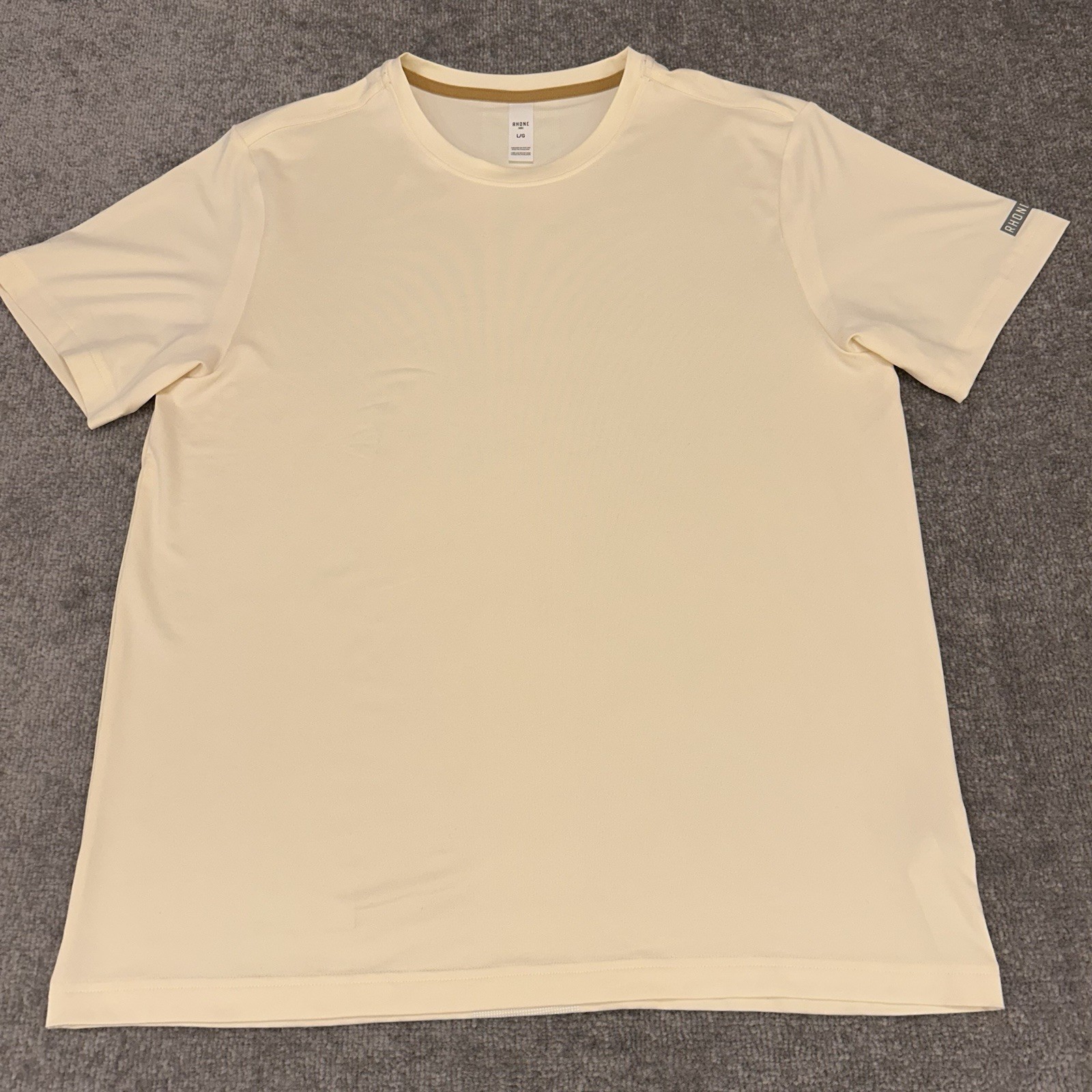 Rhone Shirt Mens Large Yellow Backspin Tee Short Sleeve Performance Athletic gallery