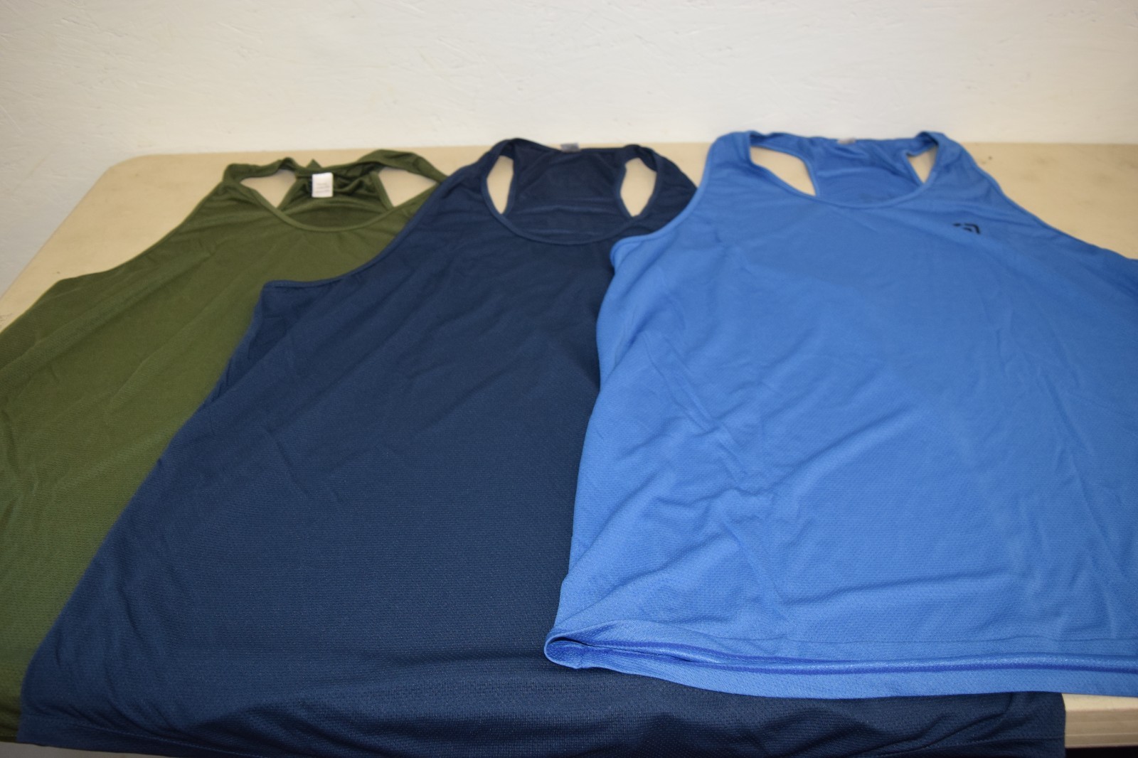 3 Pack Men's Neleus Running Athletic Shirts Racerback Tank Blue Green Navy 3XL gallery