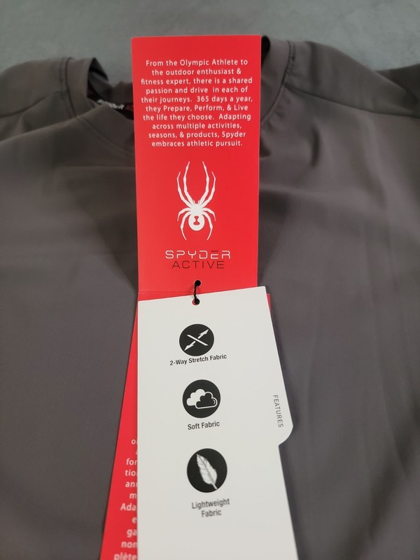 NWT Spyder Active Mens Athletic Nylon Blend Soft Light Weight Breathable S gallery