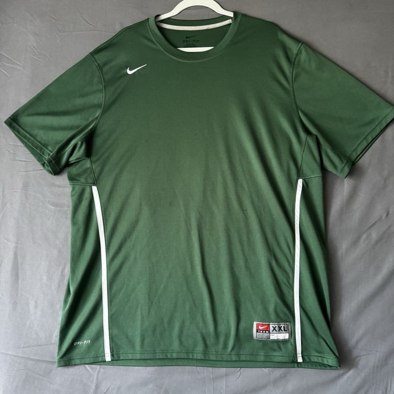 Nike Dri Fit Team Shirt Mens 2XL Green Athletic Training Jersey Top Performance gallery