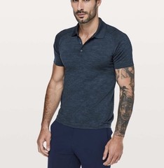 Lululemon Metal Vent Tech Polo Mineral Blue / Nautical Navy SZ XXL
