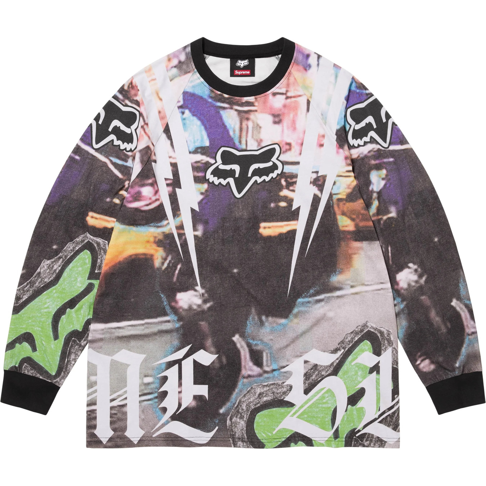 Supreme x Fox Racing L/S Top Black Multi 2colors FW25 gallery