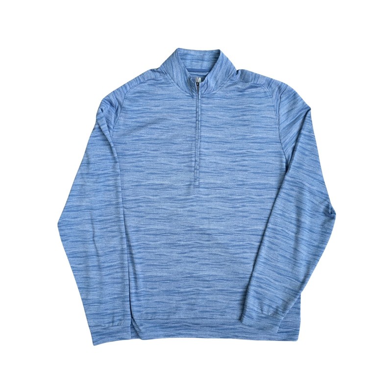 Johnnie-O Pace 1/4 Zip Pullover Lake Blue Space Dye Stretch Performance Large gallery