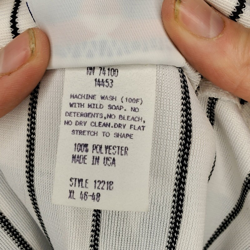Teamwork Athletic Black And White Baseball Max Meyer Number 2 Button Up Size: XL gallery