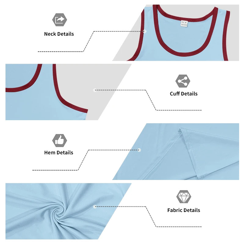 Men's Patchwork V-neck Hoodie | Contrast-color Tight Sleeveless Sports Hoodie (7 gallery