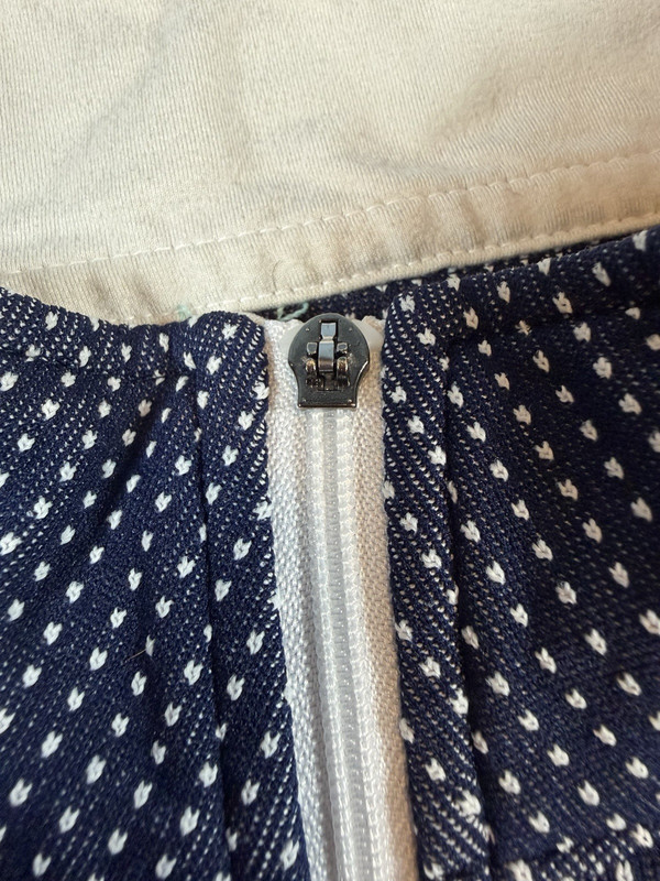 Mens XXL Rhoback Navy Polka Dot Performance Quarter Zip Pullover Stretch Golf gallery
