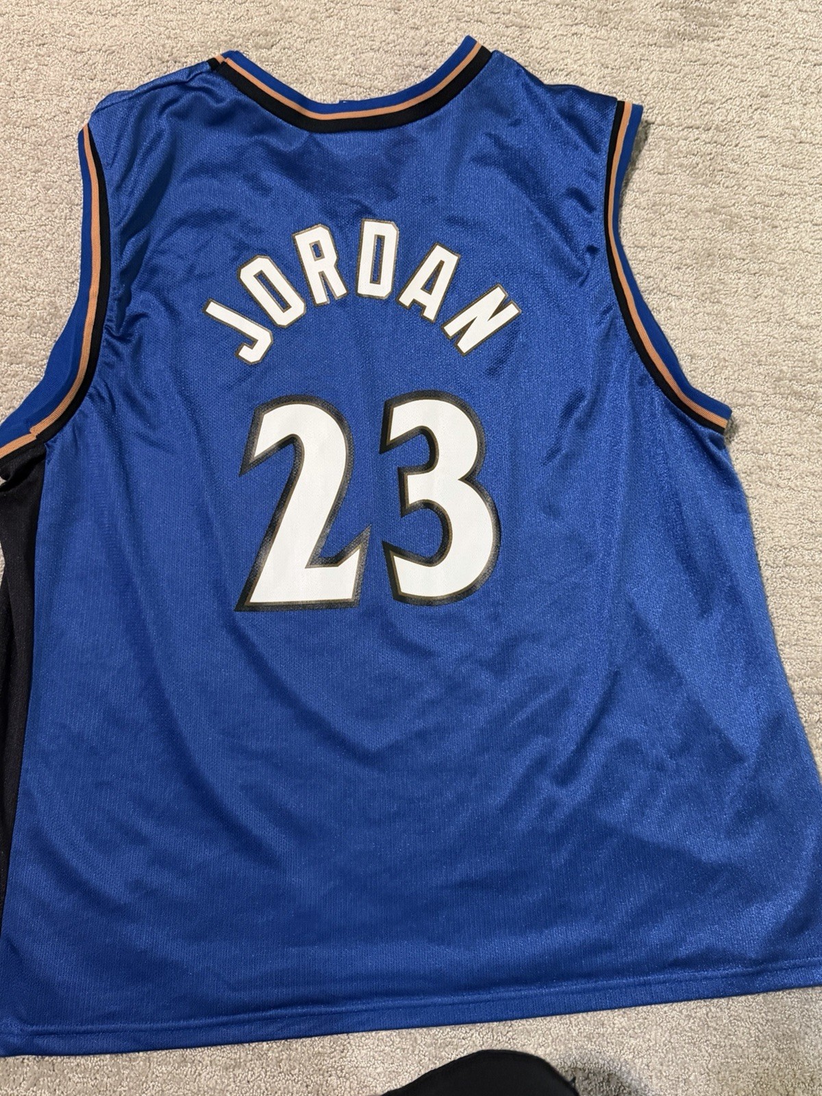 Washington Wizards Michael Jordan Basketball Jersey Mens Large Champion Blue NBA gallery