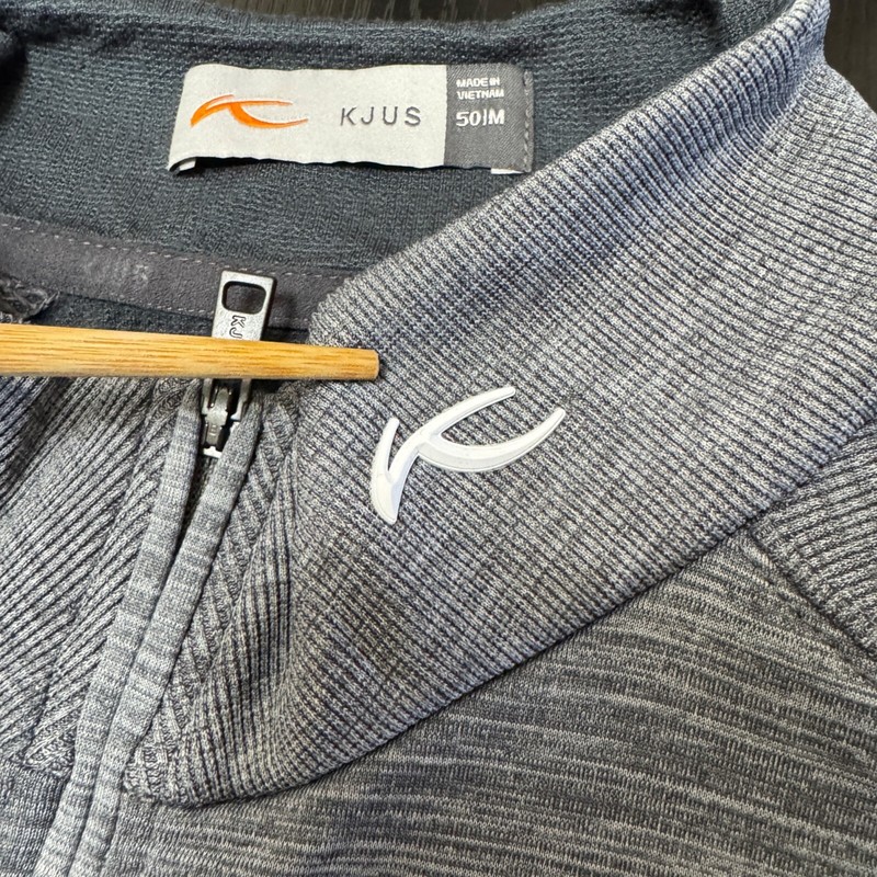 Kjus Liam Techwool Half-Zip Sweater Men's Medium 50 Gray Pullover Company Logo gallery