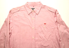 VTG 10 DEEP NYC ~OG BRASS KNUCKLES LOGO~ M CONVERTIBLE OXFORD WORK SHIRT