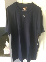 NWT! Warrior Tech Short Sleeve Performance Adult Tee Shirt – NAVY BLUE – WPT079