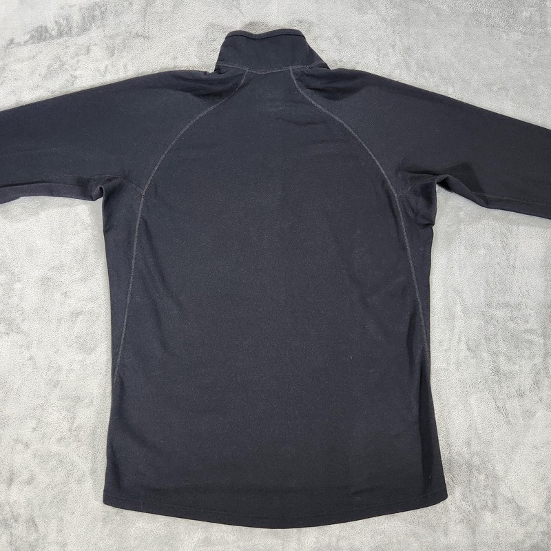 Patagonia Capilene Pullover Mens Large Black Quarter Zip Long Sleeve Base Layer gallery