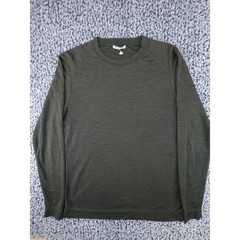 Smartwool Merino Wool Base Layer Top Mens L Olive Green Raglan Long Sleeve Crew