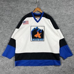 VINTAGE 90s Glacier Vixens Womens Hockey Jersey Size XL Vernon Hills Il Athletic
