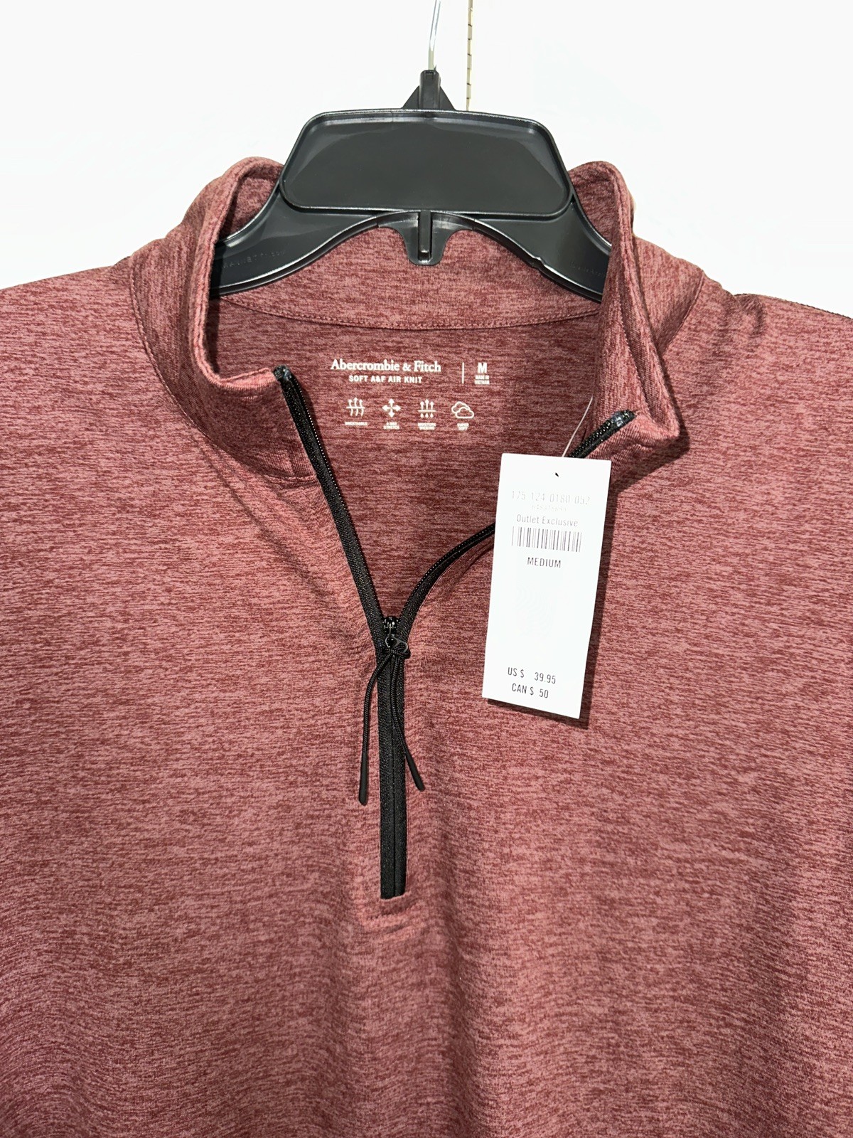 Abercrombie & Fitch Pullover Men’s Soft Air Knit Half Zip LS Shirt Size M NWT gallery