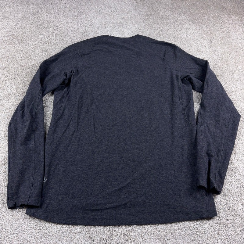 Lululemon Shirt Mens Large Gray Surge Warm Running Gym Performance Crew Neck gallery