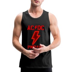 AC/DC Power Up Tour Logo PWR/UP With Backprint Men’s Premium Tank