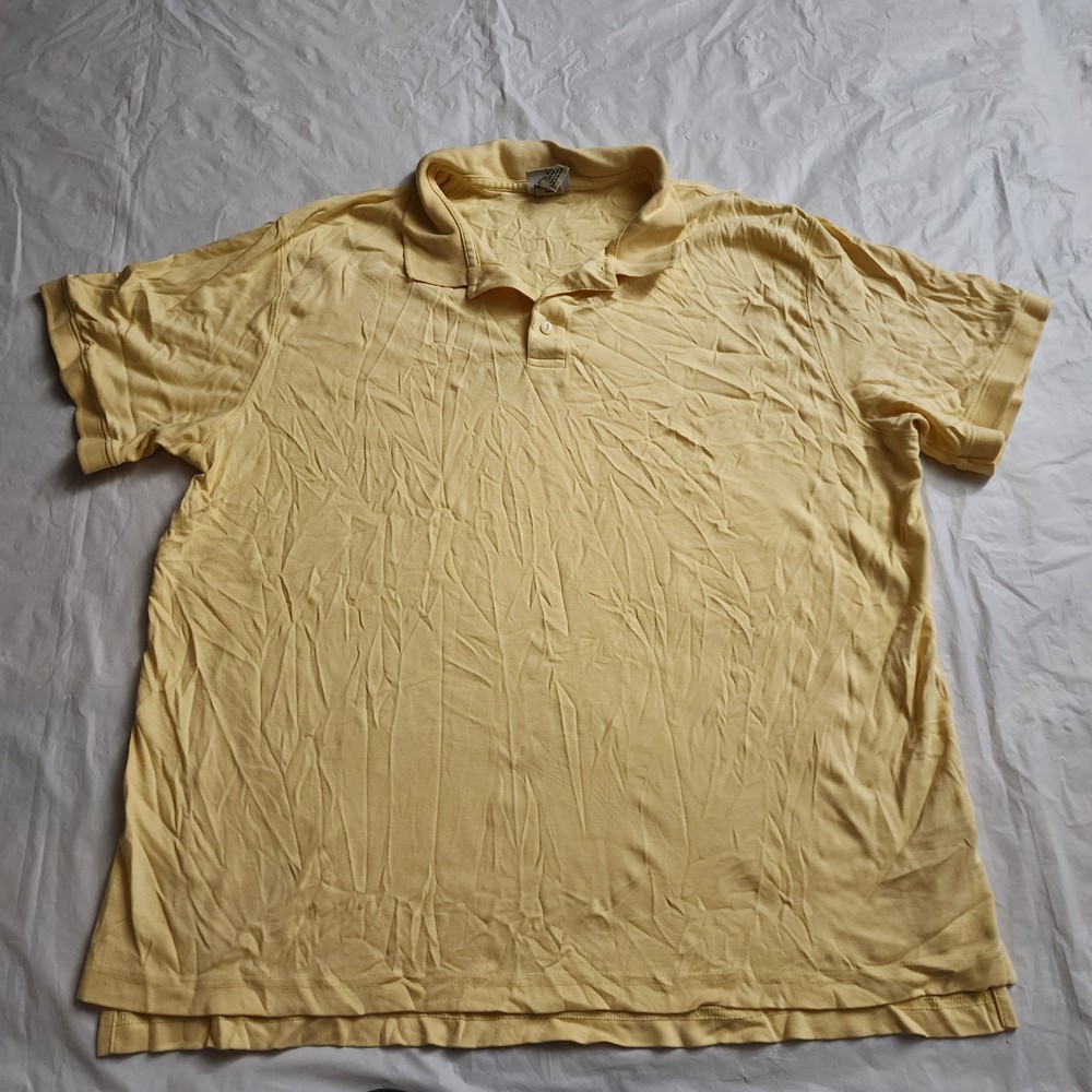 L.L. Bean Polo Shirt Men's X-Large Yellow Short Sleeve Collared Golf Polo