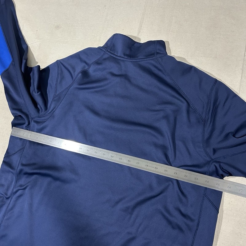 Nike Therma-FIT 1/4 Zip Pullover Fleece Lined Blue Athletic Jacket Mens XXL gallery