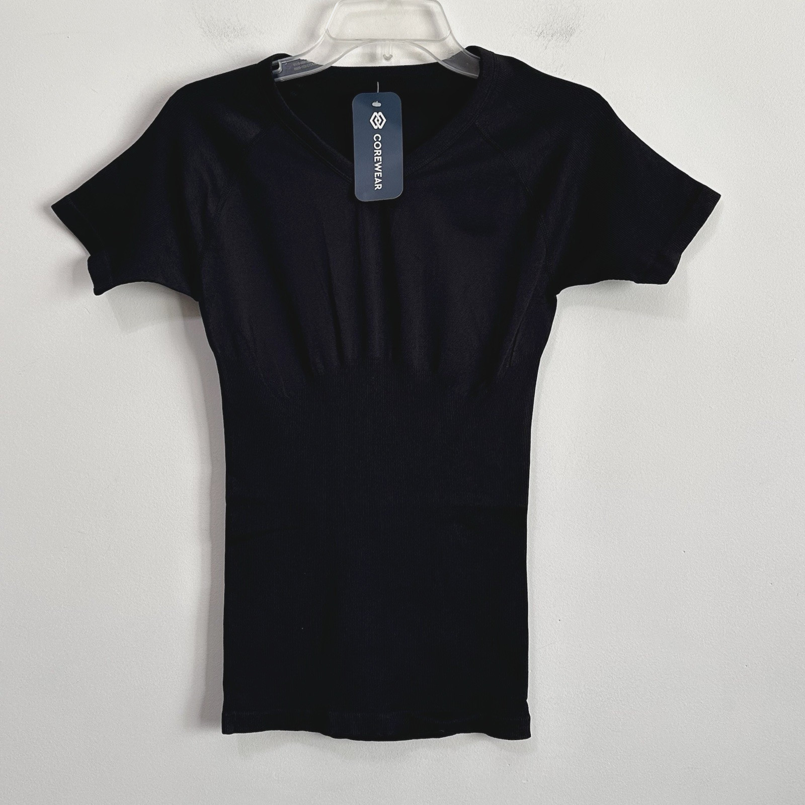 CoreWear Coremax Mens Compression V Neck Slimming Undershirt Shirt Black XL NEW gallery