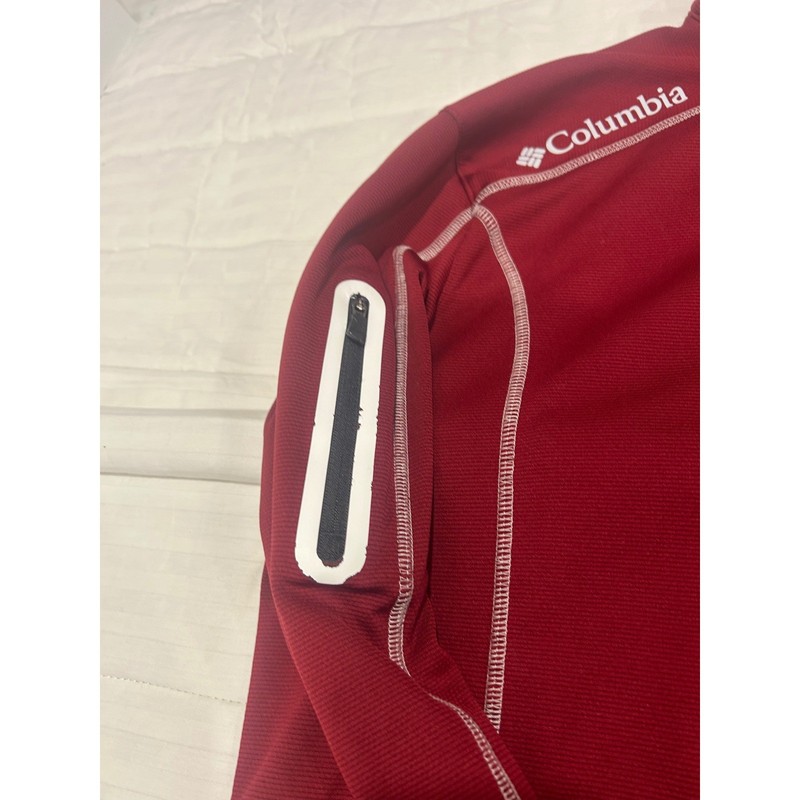 Columbia Golf Mens 1/4 Zip Pullover Long Sleeve Burgundy LW Fleece LG(807) gallery