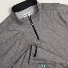 NEW Chubbies Shirt Mens XL Gray Movementum 1/4 Zip Pullover Lightweight Stretch
