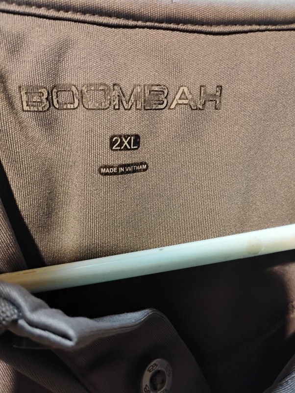 XXL gray and blue vinted boombah brand shirt With blue vinted XXLwith emblem on gallery